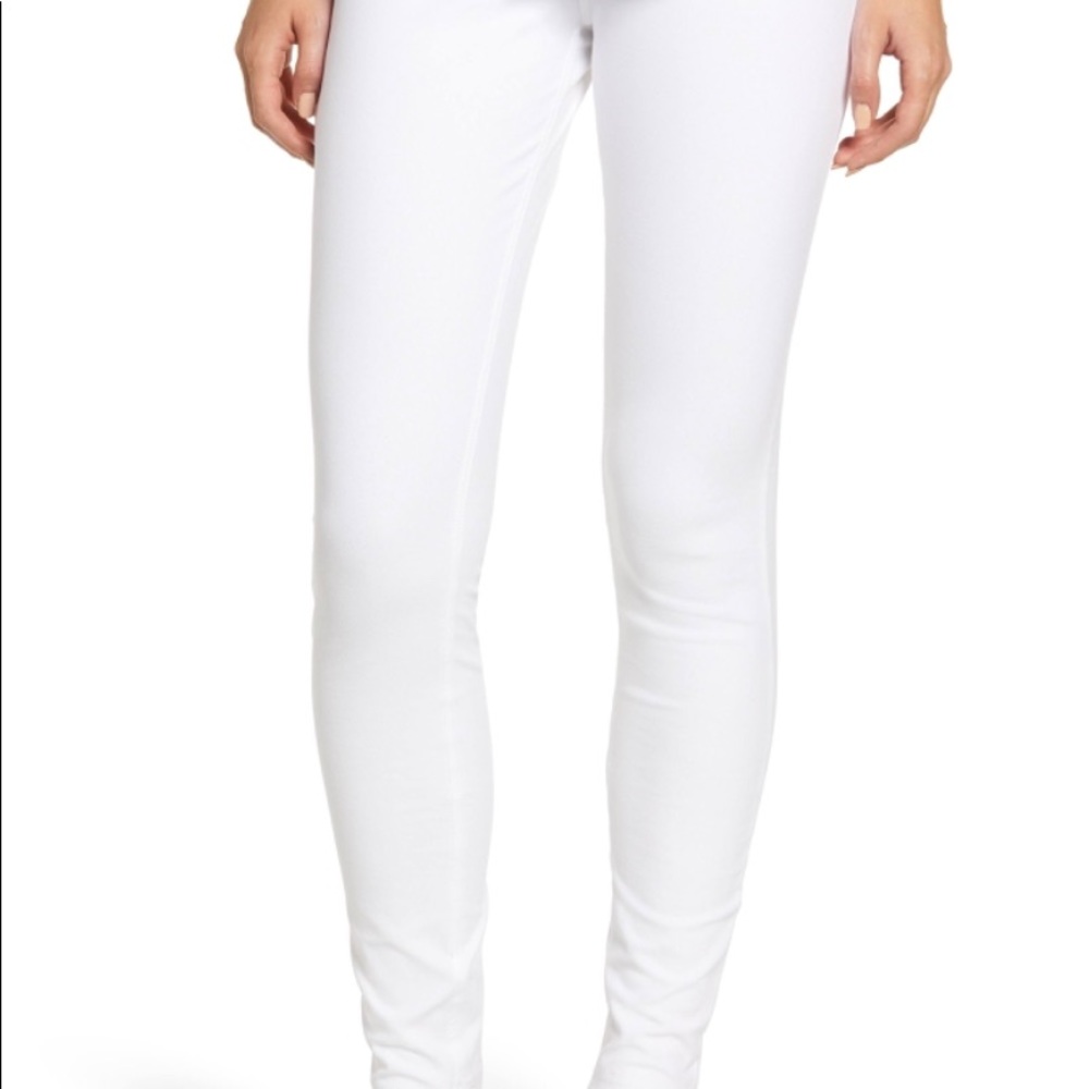 Hue White Essential Denim leggings Large NWT
